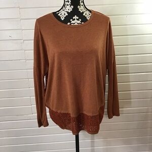 A’reve Pull On Long Sleeve Top Lace Back